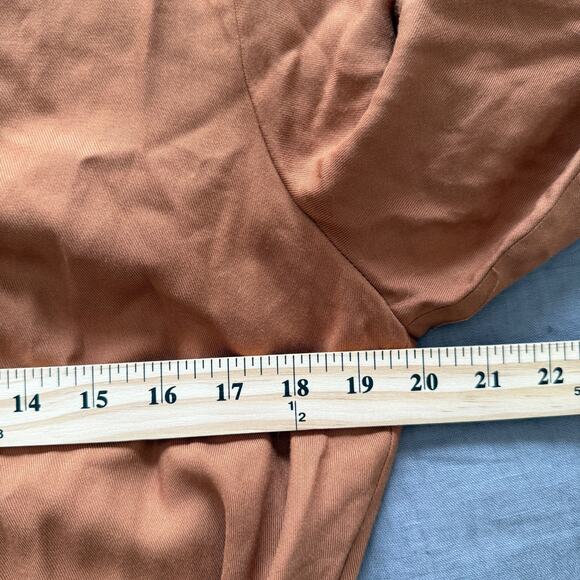 Gianni Bini Long Sleeve Dress Draped Button Down Large Brown New - Picture 6 of 10